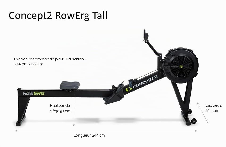 Rameur Concept2 Modèle D Avec écran PM5 – Usage Intensif, Pliable, Référence Mondiale