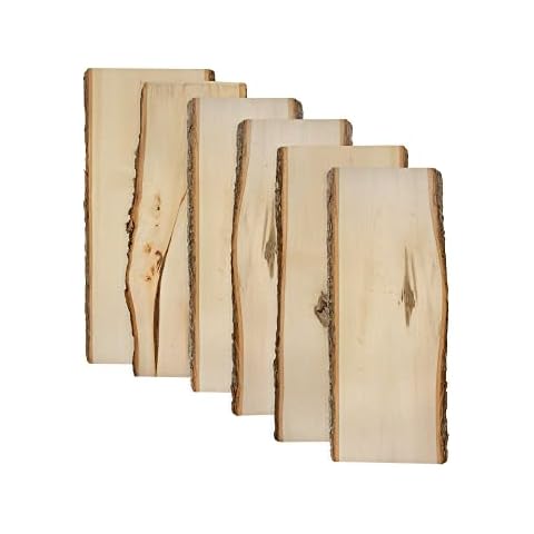 Walnut Hollow Rustic Basswood Plank 23" with Live Edge Wood (Pack of 6) - for Wood Burning, Home Décor, and Rustic Weddings Cover