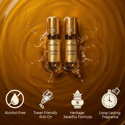 Image of Luxury Javadhu Attar | 8ml Pack of 2 (16ml Total) | Pure Javadhu Perfume for Pooja, Worship, Body Fragrance & Meditation | Long-Lasting Natural Attar Perfume