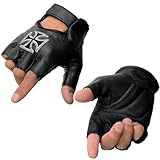 Milwaukee Leather Men's Fingerless Motorcycle Riding Hand Gloves - Large