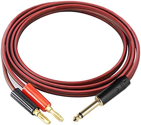 1/4 TS to Banana Plug Speaker Cable,6.35mm TS to Banana Plug Speaker Audio