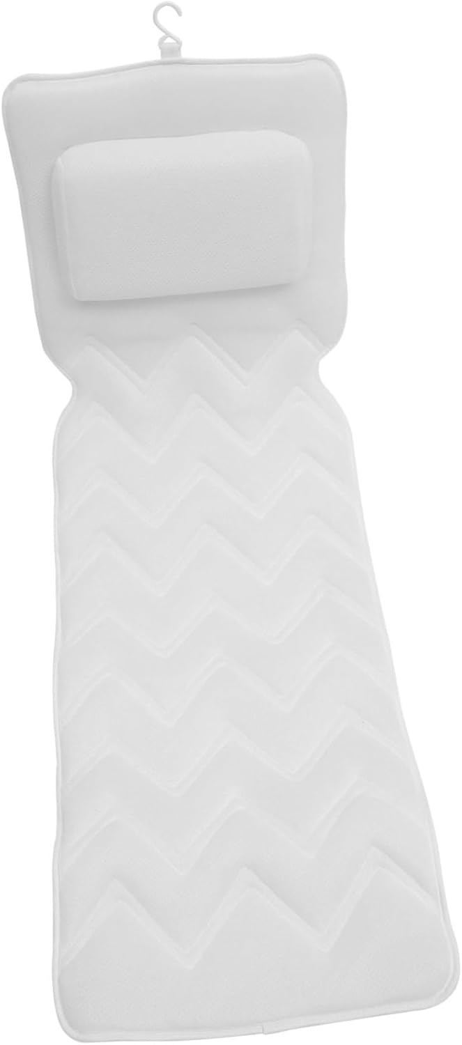 Zerodeko Non- Bath Pillow Cups for Neck and Back Support Lightweight and Portable Bathtub Mat for Spa Relaxation Easy to Use and Store Bathroom Accessory
