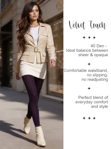 Image of Charm and Attitude Semi Opaque Tights for Women | Colored Pantyhose Stockings Nylons 40D