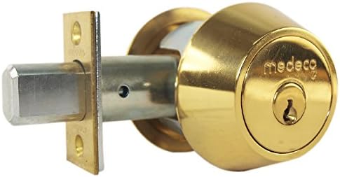 Maxum 11-0202-605 Bright Brass Double Cylinder Tubular Deadlock Deadbolt Key On Both Sides 2-3/4" Backset HIGH Security 00 Keyway