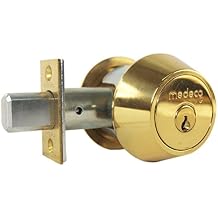 Medeco Maxum 11-0202-605 Bright Brass Double Cylinder Tubular Deadlock Deadbolt Key On Both Sides 2-3/4" Backset HIGH Security 00 Keyway
