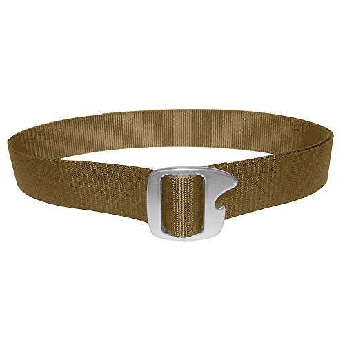 Bison Designs Tap Cap Gunmetal Buckle Bottle Opener Belt - Medium - Coyote Brown