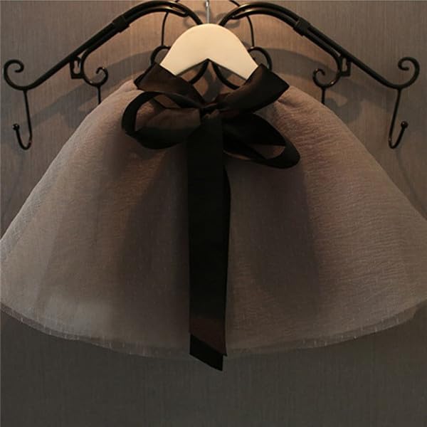 Image of Bold N Elegant Girls Black Top & Grey Tutu Dress Set with Bow | Stylish Wear Outfit for Toddlers & Kids