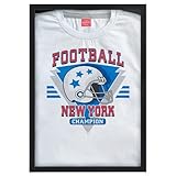 Americanflat T-Shirt Frame - 13.5x20 Frame with Shatter-Resistant Glass and Folding Insert - All-Star Collection - Black Tshirt Frames for Wall Display - Ideal for Sports Memorabilia or Graphic Tees