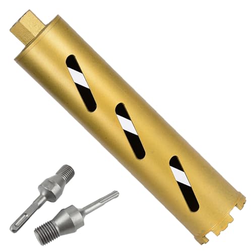 2.5\" Dry Core Drill Bits for Cured Concrete with Rebar Brick Block Masonry etc 13in/330mm Drilling Depthï¼Œ10mm Diamond Segment Heightï¼Œ2 Adapters