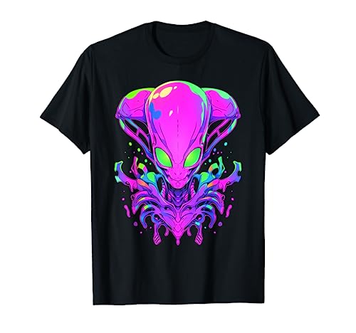 Psychedelic Alien | Party Rave Extraterrestrial UFO Space T-Shirt