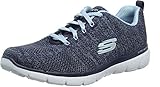 Flex Appeal 3.0-high Tides Skechers Women\'s Flex Appeal 3.0-high Tides Trainers, Blue (Gray Knit Mesh/Coral Trim Nvbl), 3 UK (36 EU)