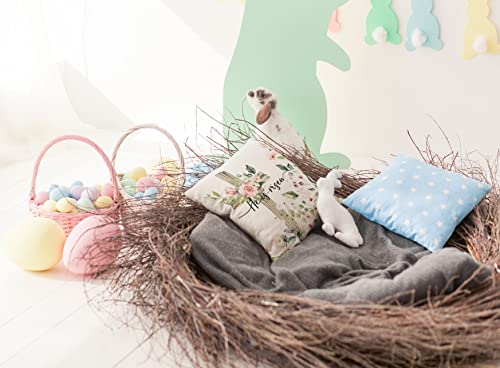 Glaring Spring Pillow Covers Easter Decorations Pillow Covers 18X18 Set Of 4 For Bunny Rabbit Home Decor Throw Pillows Cover #TOP4