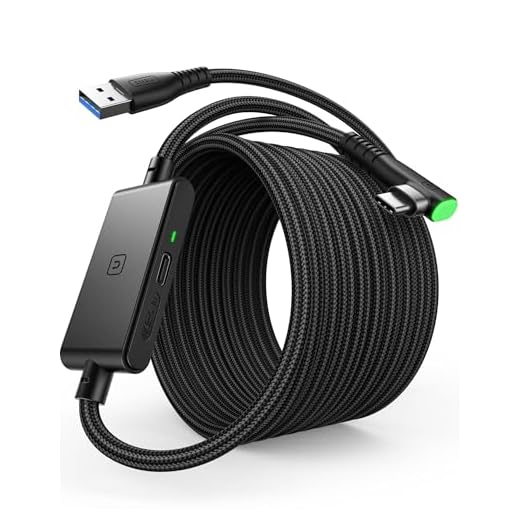 INIU Link Cable, 16FT High Speed Data Transfer VR Cable, USB 3.0 Type C Charger Fast Charging While Playing for Meta Oculus Quest 3 3S 2 Pico 4 Accessories, USB to USBC Cord for Gaming PC Steam VR