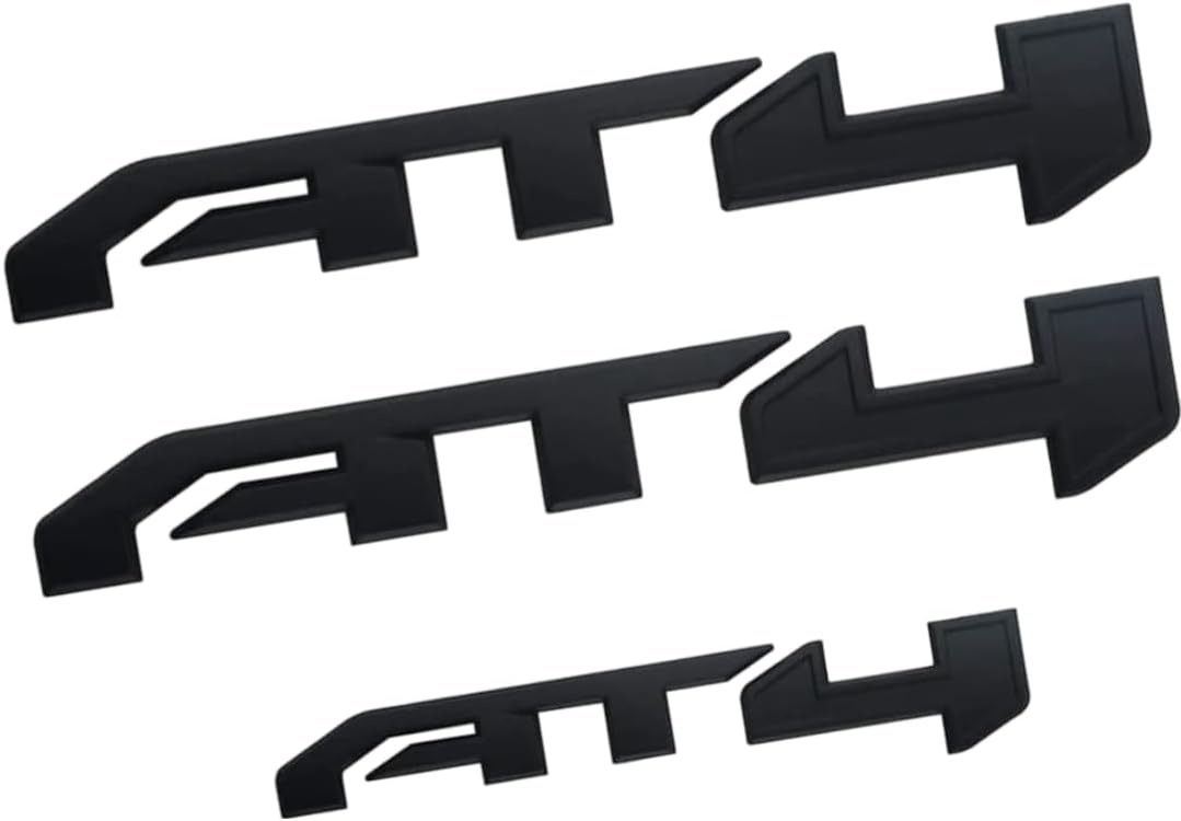4Pc Set AT4 Emblem Sierra Letters Badge 3D Sticker Nameplate Fits 2019-2024UP Sierra 2500HD 3500HD (Black and Red)