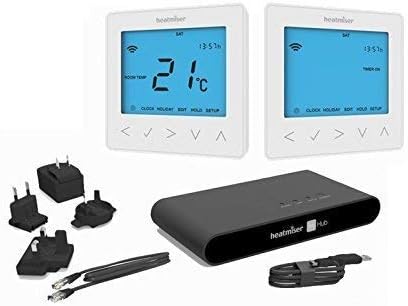 Heatmiser NeoKit 2 White Programmable Digital Thermostat for Wifi c/w Hot Water Control