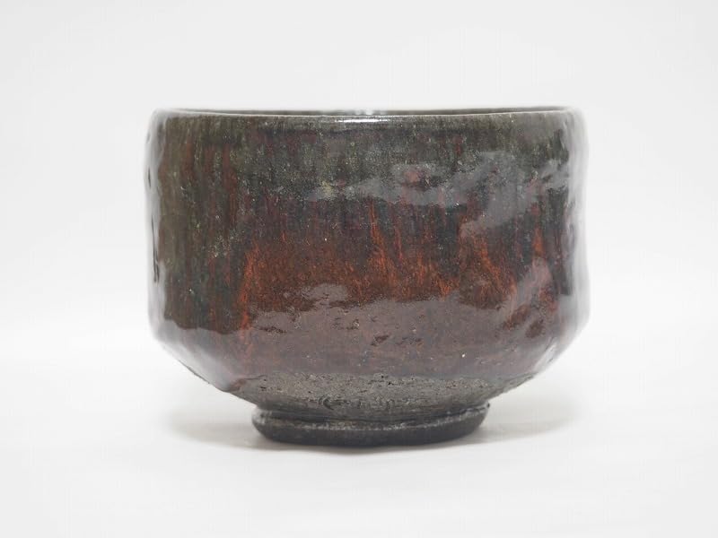 Amazon.co.jp: A2125 神懸焼 室井香悦 作 黒楽 茶碗 紙箱付 茶道具