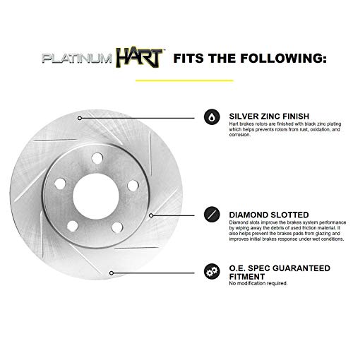 Hart Brakes Rear Brakes And Rotors Kit |Rear Brake Pads| Brake Rotors And Pads| Ceramic Brake Pads And Rotors |Fits 2011-2018 Porsche Cayenne #TOP2