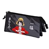 Dimensiones: 10 x 23,5 x 5 cm One Piece Unique-Estuche Portatodo Triple, Negro 23 x 11 cm