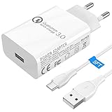 Samsung Ladegerät Schnellladegerät USB C für Galaxy S22 S21 S20 Ultra FE S10 S9 S8 A53 A51 A42 A33 A21 A02s Z Flip Fold Note 20 10 9 8 Tab A7 S7 S6 Lite Plus 5G Fast Charge 18W 3A