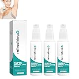 Antitranspirant Deo Spray gegen starkes Schwitzen - Anti Schweiß Deo bei Hyperhidrose mit Langzeitschutz | Effektives Bodyspray für Kopf, Hände & Füße | Anti-Transpirant für Männer & Frauen (3PC)