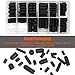 Rubber Vacuum Cap 177-Piece 12 Sizes Assortment Set, Automotive Carb Line & Hose Caps Kit for Carburetor, Manifold, Automotive 3/16'' 5/16