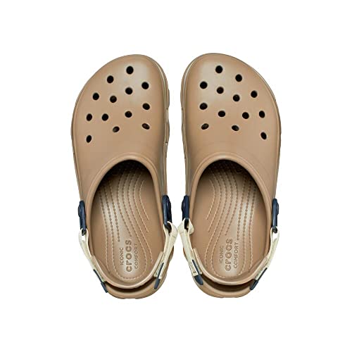 Crocs Tamancos unissex para todos os terrenos com alça ajustável no calcanhar, Cáqui/Multi, 38