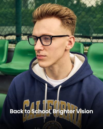 Image of Cyxus Blue Light Glasses Men Women Reduce Eye Strain UV400 Protection 8082 | Eye Protection,Classic Sqaure Frame,Ideal for Computer Screen Office Work Daily Wear