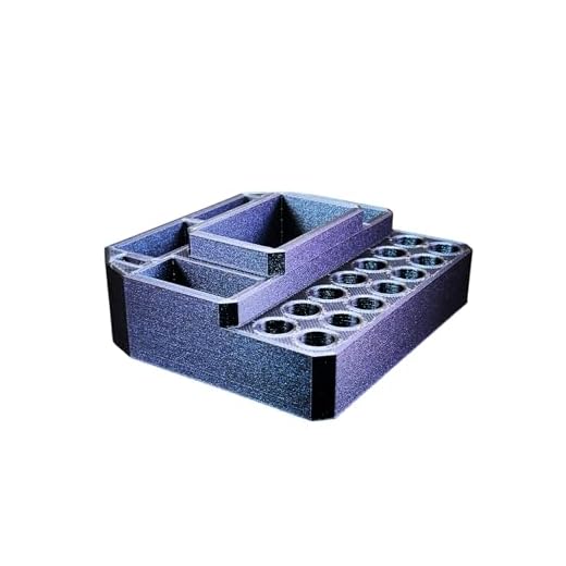 Desk Organizer 510 Cartridge Holder Pen Stand 14 Spaces with Segmented Storage (Burnt Titanium)
