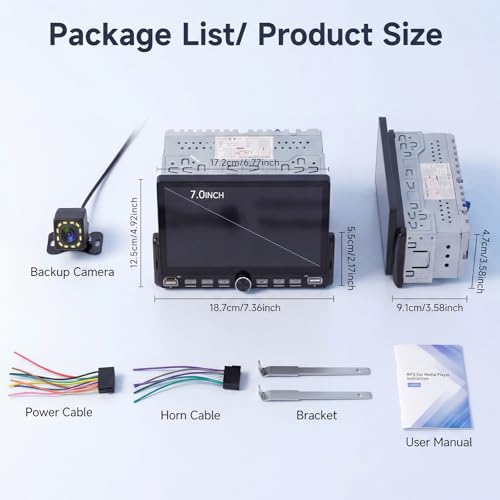 Radio para autos con pantalla táctil de 7 pulgadas miniatura 7