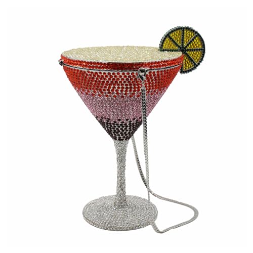 Image of Women Goblet Rhinestone Evening Bag Cocktail Cup Diamond Clutch Funny Crystal Prom Handbag Wedding Purse for Party