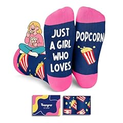 Just a Girl Loves Popcorn Dark Blue