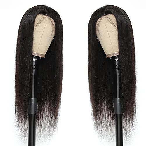 Lace Front Wigs Human Hair Straight 13X4 Transparent Lace Frontal Wigs For Black Women Human Hair 150% Density Pre Plucked With Baby Hair Brazilian Virgin Hair Full And Thick Natural Color 24Inch #TOP1