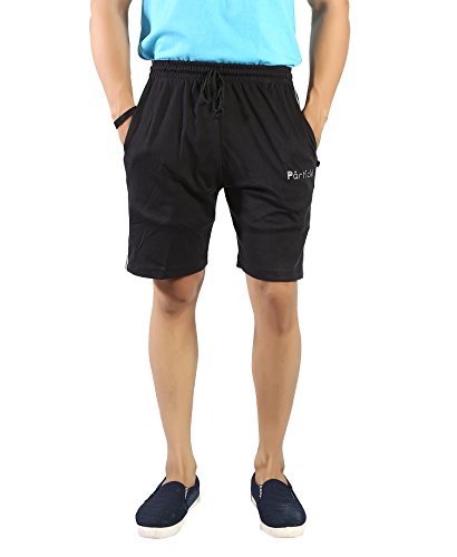 Image of Particle Men's Plus Size Bermuda Lounge Shorts | 230 GSM Ribbed Cotton | Half Pants with Twin Piping | Home, Walk, Travel & Casual Wear | XL to 5XL | Waist 34-52 Inch | 5 Colours