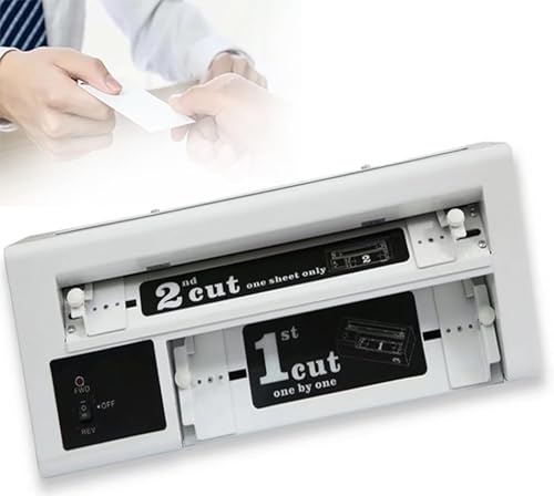 Image of 350g Business Card Cutter Automatic Electric Cutting Machine Adjustable Margin 9-12mm 30pcs/min