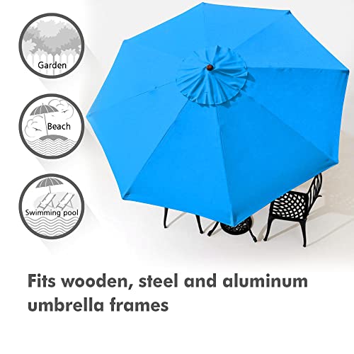 Yescom 9Ft Uv30+ Umbrella Replacement Canopy Sunshade Top Cover For Outdoor Yard Garden Patio Beach Poolside Deck Market #TOP3