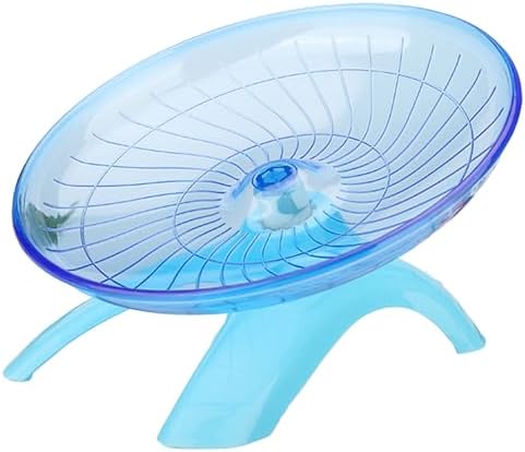 7 “Blue Small Animal Flying Saucer Running Wheel, Does not Produce Noise, for Hamsters, Hedgehogs, Guinea Pigs, and Other Small Animals to Ensure The Safety of Sports
