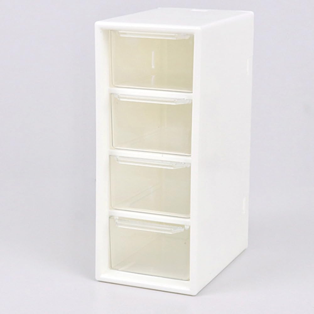 2.56inch 4 Drawer Storage Containers Organizer Clear Plastic Multipurpose Stackable Storage Box Vanity Makeup Desktop Organizer