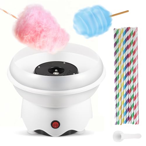 FUNTELL Mini Cotton Candy Maker Machine - Easy to Use & Clean, Quiet Floss Maker for Kids, Christmas Gift, Birthday Party, Home Use - Includes Sugar Scoop & Sugar Floss Sticks (Sugar Not Included)