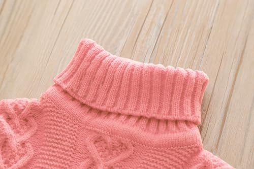 Pull en tricot à col roulé chaud et doux bébé garçon pull hiver taille 1-8T - 4