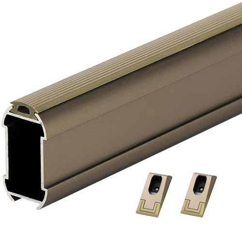 Barre de suspension robuste en I style industriel marron mat pour un dressing sur mesure - 2