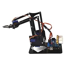 Robot Claw Kit,DIY Assembly Acrylic Mechanical Arm 4 DOF Robot Claw Kit for Robotics SNAM1900,Powerful, Easy-to-Use Mechanical Arm