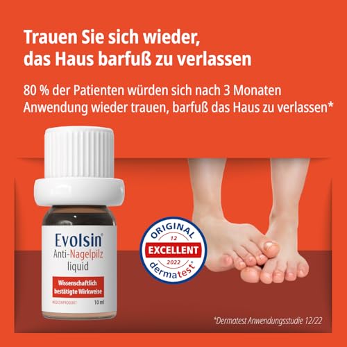 Evolsin® Anti-Nagelpilz Liquid I Wissenschaftlich bestätigte Wirkweise I Geeignet für Diabetiker I...