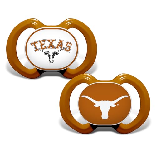 Image of Baby Fanatic Infant Pacifier 2-Pack - NCAA Texas Longhorns, Officially Licensed, Silicone Nipple
