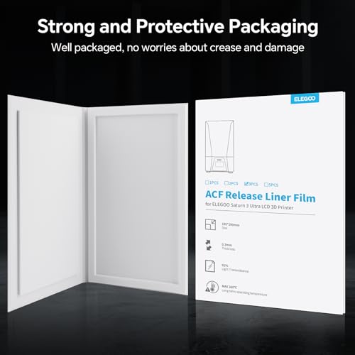 image for ELEGOO 3 PCS ACF Release Liner Film for Saturn 3 Ultra Resin 3D Printe