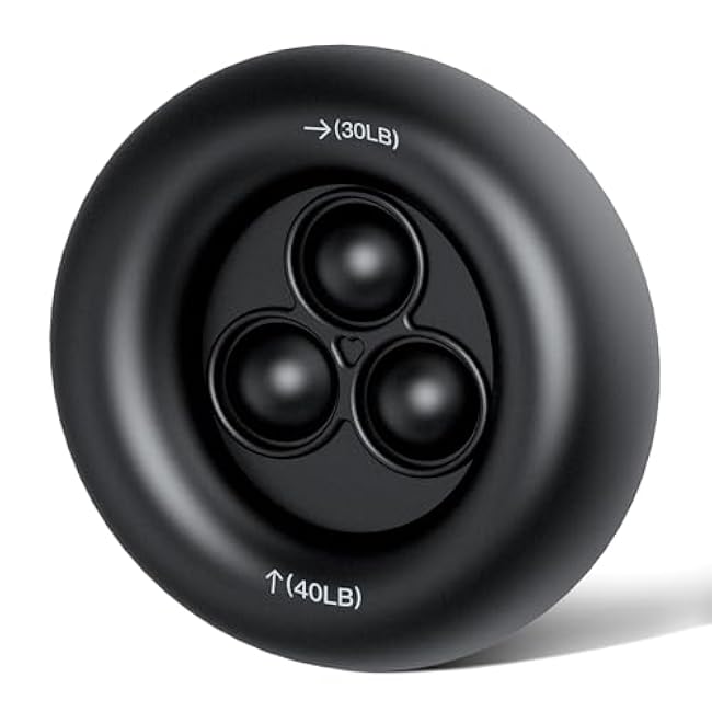 FitBeast Grip Strength Trainer, Dual Resistance Grip Ring, Stress Relief Bubbles, Hand and Forearm Strengthener for Rehabilitation and Stress Relief, Black