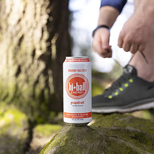 Hiball Energy Seltzer Water, Caffeinated Sparkling Water Made With Vitamin B12 And Vitamin B6, Sugar Free (8 Pack Of 16 Fl Oz), Grapefruit #TOP2
