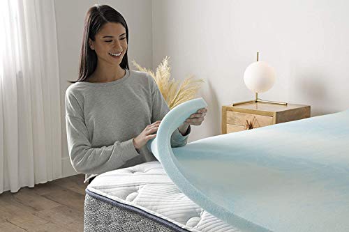 Serta Comfort Cool 1.5-In Gel Memory Foam Mattress Topper, California King #TOP3