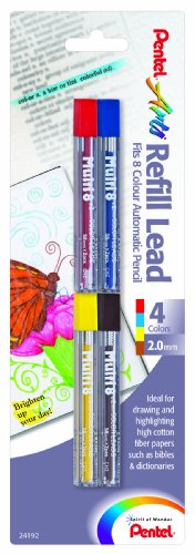 Pentel Arts 8 Colour Refill Lead, Assorted Colors, 4 Pack (Ch2Bp4M) #TOP19