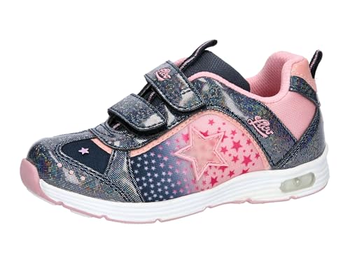 Lico Mädchen Starlet V Blinky Sneaker, marine/rosa, 32 EU