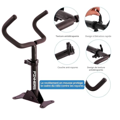 Support de vélo mural pliable suspendu gain de place intérieur